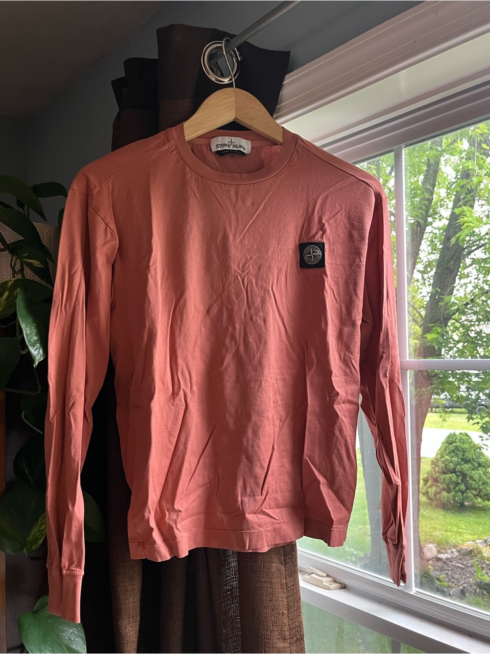 Stone Island Coral Crewneck Long Sleeve Layerable 100% Cotton Shirt - Picture 3 of 8